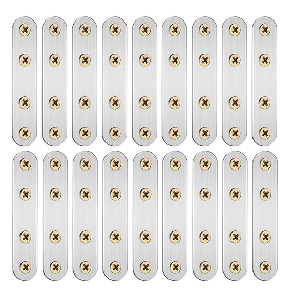 FUTUREORYY 18 Pcs Stainless Steel Mending Joining Plates Metal Support for Construction Projects