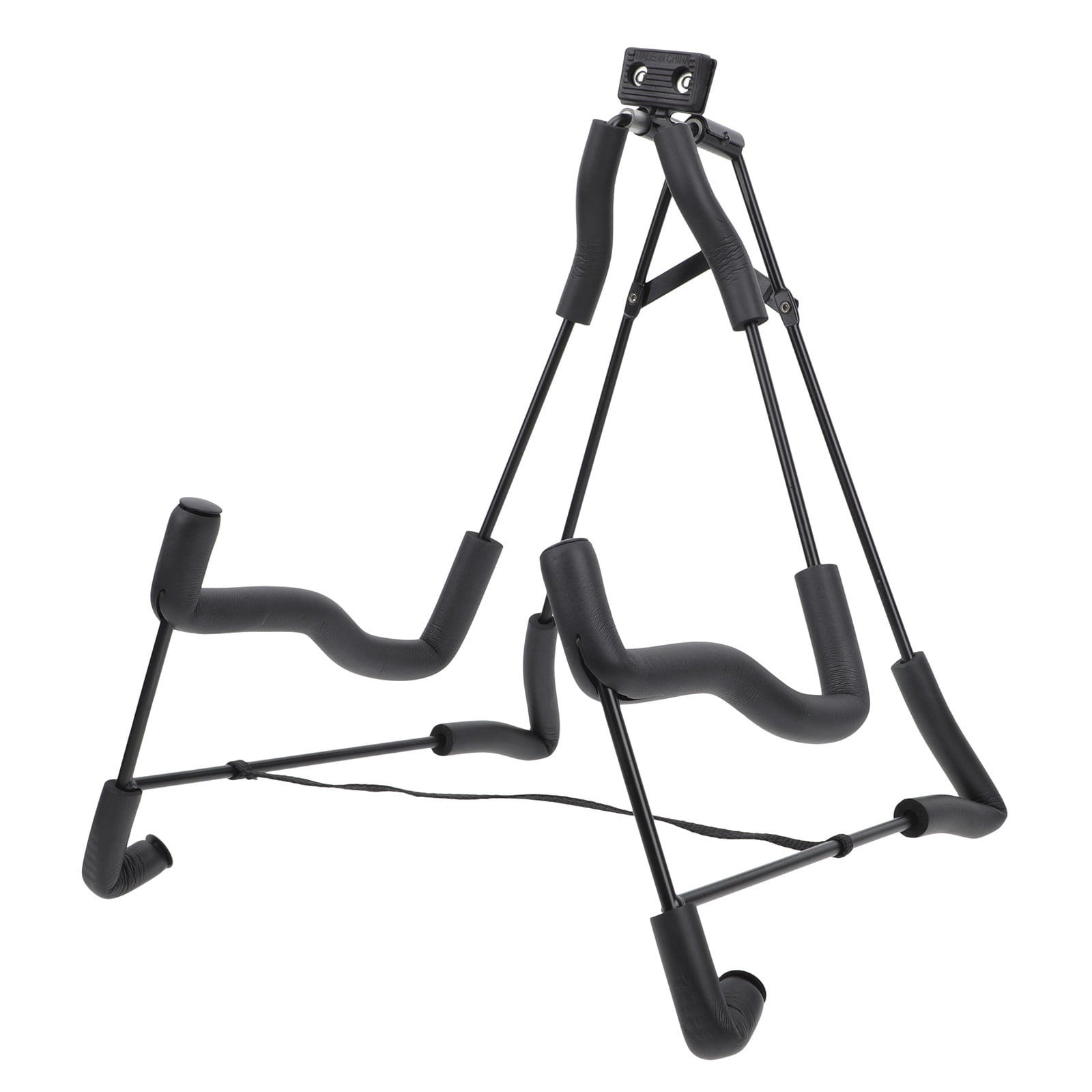 FUTUREORYY 1Pack Black A Shape Iron Sponge Guitar Stand Nonslip Support Rack for Home Practice Stage Performance Storage