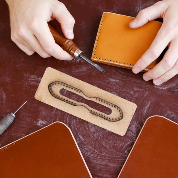 FUTUREORYY 1Pack Diy Leather Crafting Leather Wood Material Intricate Designs