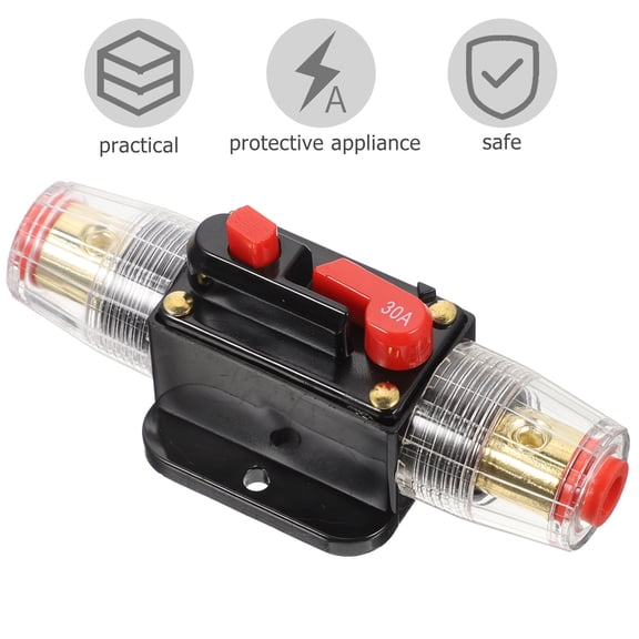 FUTUREORYY Amplifier Fuse Circuit Breaker Black Protect Electrical Appliance 1Set