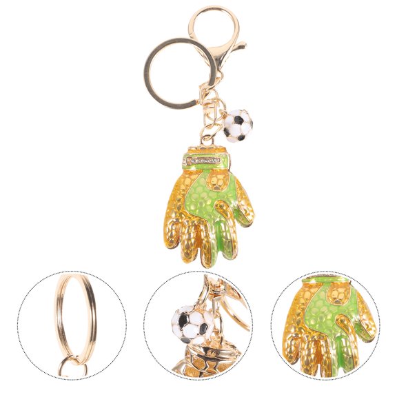 FUTUREORYY 1Pack Golden Simulation Sports Keychain Pendant For Women Bag Charms Daily Use