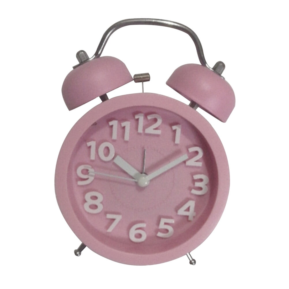Despertador Analógico Atrium Rosa - Silencioso Con Luz Y Función Snooze - Para Dormir Mejor