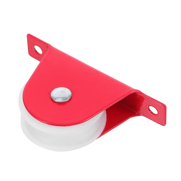 FUTUREORYY 1Pack Red Metal Plastic Ladder Pulley Wheel Extension Ladder Parts Replacement 3.2X1.7X0.7In