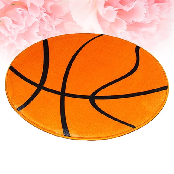 FUTUREORYY 1Pack Round Area Rug 80x80cm in Orange for Bedroom and Living Room