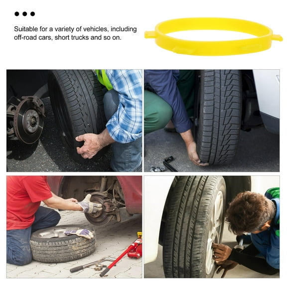 FUTUREORYY Car Tire Rim Stickers Rc Tire Mounting Tool Yellow Plastic 1Set