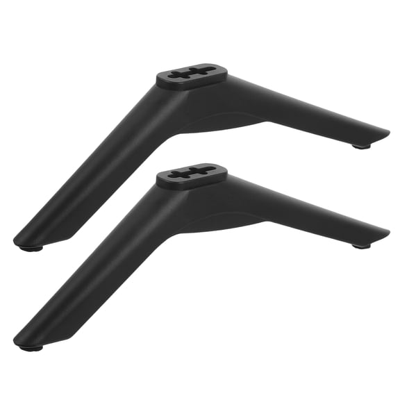 FUTUREORYY 1Pair Space Saving TV Stand Base Holder Black Plastic Compatible with Flat Screen Televisions