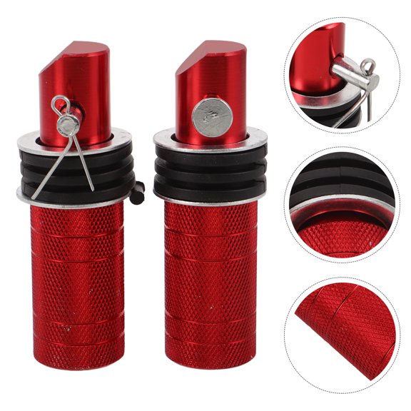 FUTUREORYY 1Pair Stylish Red Motorcycle Rearsets Footpegs with Enhanced Traction for Wet Riding