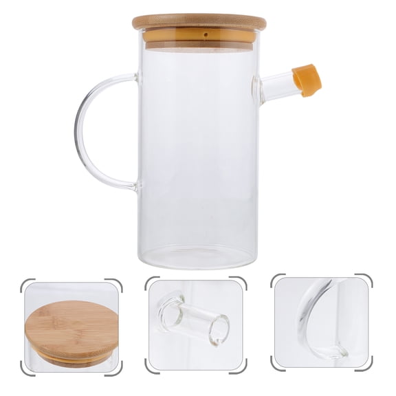FUTUREORYY 1Pc Multipurpose Glass Oil Bottle for Kitchen Storage with Transparent Design and Practicality