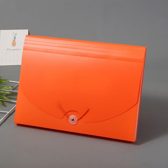 FUTUREORYY 1Pc Office File Storage Bag Orange Document Folder for Easy Access Files