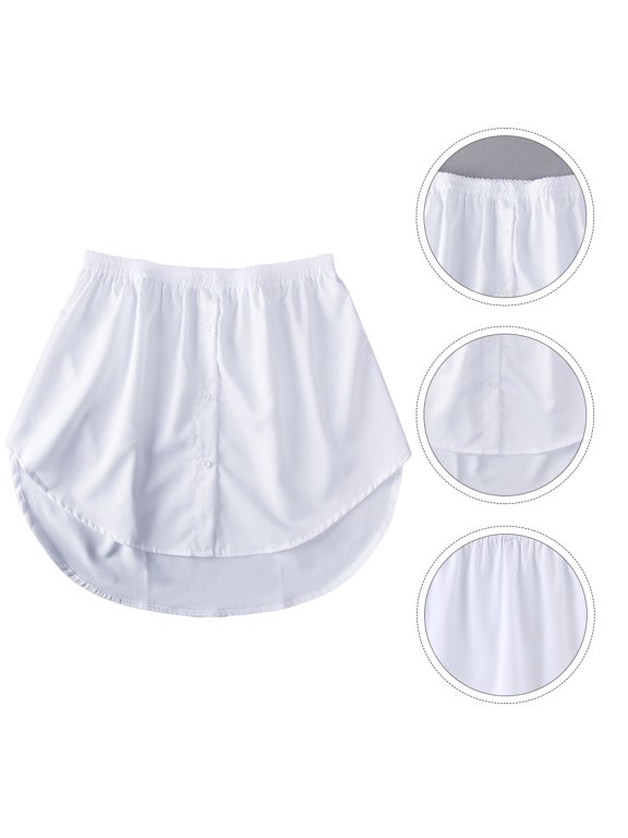 1Pc White Woman Fake Hem Shirt Skirt Hem Casual Sweater Decoration Accessory
