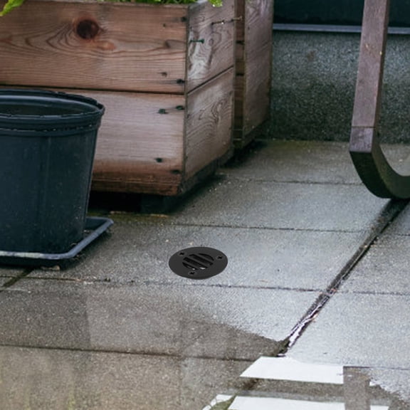 FUTUREORYY 1Pcs Black Nylon Boat Deck Drain For Yacht Kayak Marine Water Drainage System 1.97X1.97X1.18In