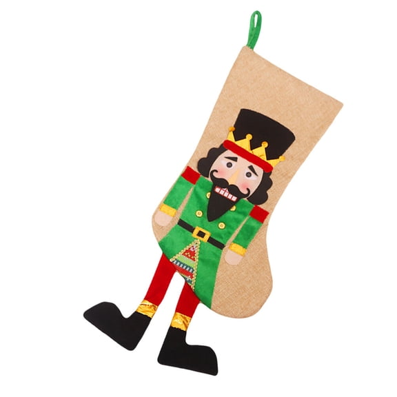 FUTUREORYY 1Pcs Decorative Socks Candy Bag Linen for Christmas Celebration and Gifting Occasions