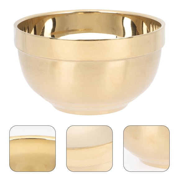 FUTUREORYY 1Pcs Golden Large Bowl Stainless Steel for Multi-functional and Use in Restaurant