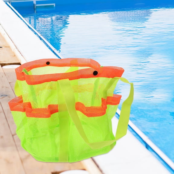 FUTUREORYY 1 Piece Rectangular Mesh Beach Bag with Water-Resistant, Breathable Design for Swimming Pool and Outdoor Use