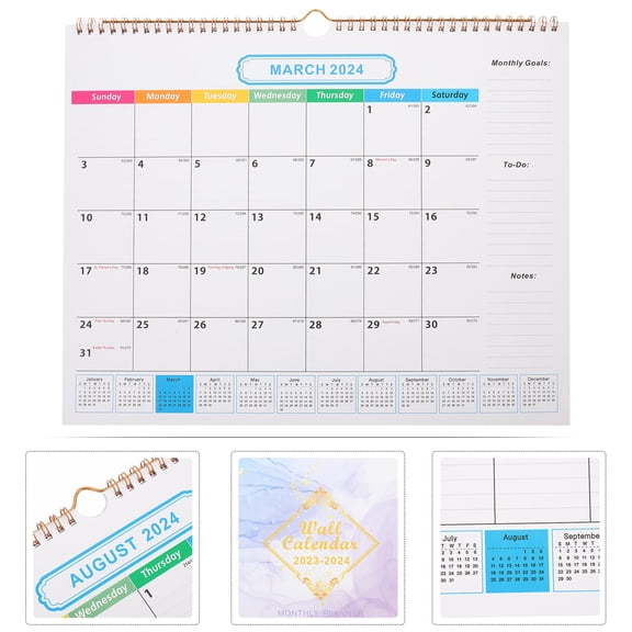 FUTUREORYY 1Pcs Reusable Wall Planner July 2023 - December 2024 Home Office Use 38.1X30.5CM