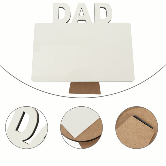 FUTUREORYY 1Pcs Wood Photo Frames for Dad 18x15cm 7.07x5.89in Rectangle Engraved Picture Frame Home Decor