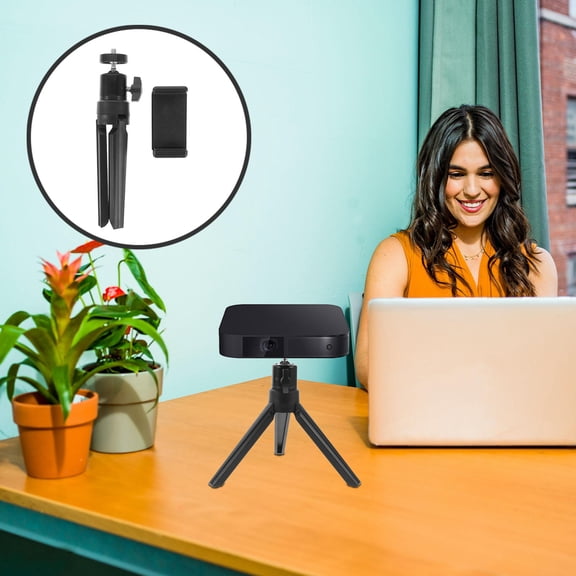 FUTUREORYY 1Set Black Phone Tripod Stand for Cell Phone and Tablet with Adjustable Height