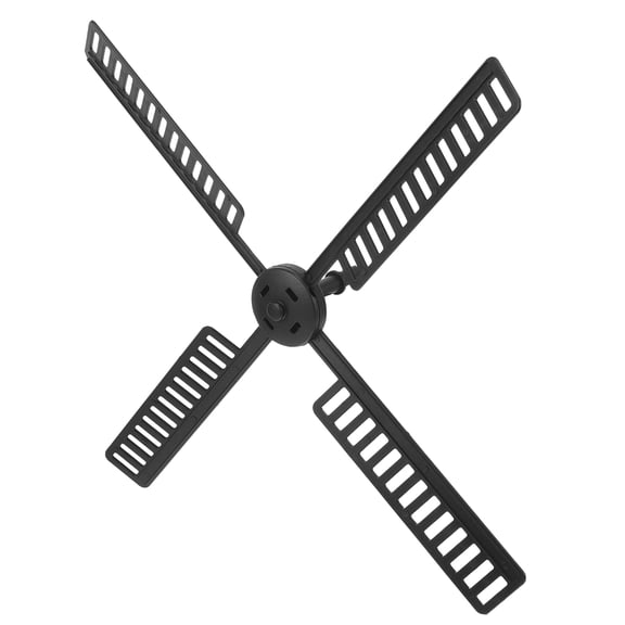 FUTUREORYY 1Set Black Plastic Windmill Blades for Yard 15.75X15.75X1.18In