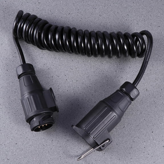 FUTUREORYY Trailer Wire Harness Coiled Cable Black 1Pack Spring Coiled