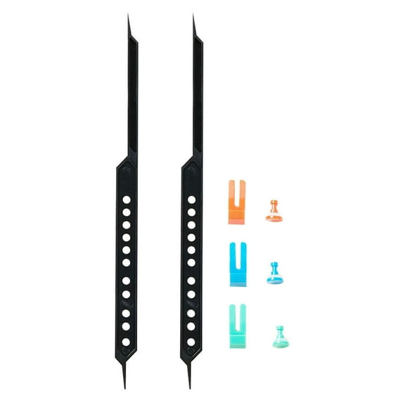 FUTUREORYY 1Set Compact Black Plastic Multi Function Drawing Ruler Tool for Precise Art Work