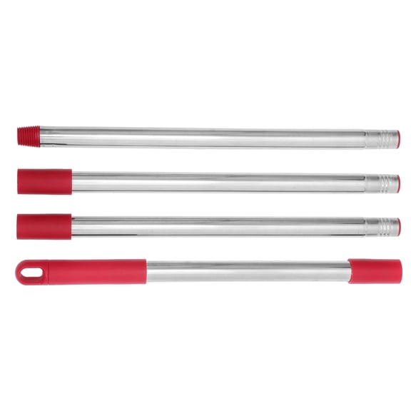 FUTUREORYY 1Set Dark Red Metal Broom Pole Replacement with Sturdy Stainless Steel Construction