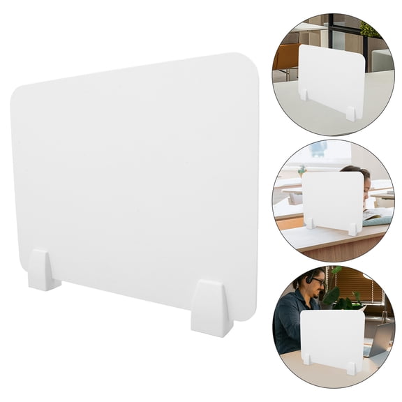 FUTUREORYY 1Set Desk Partition Privacy Board White Easy Remove Sneeze Guard for School Use