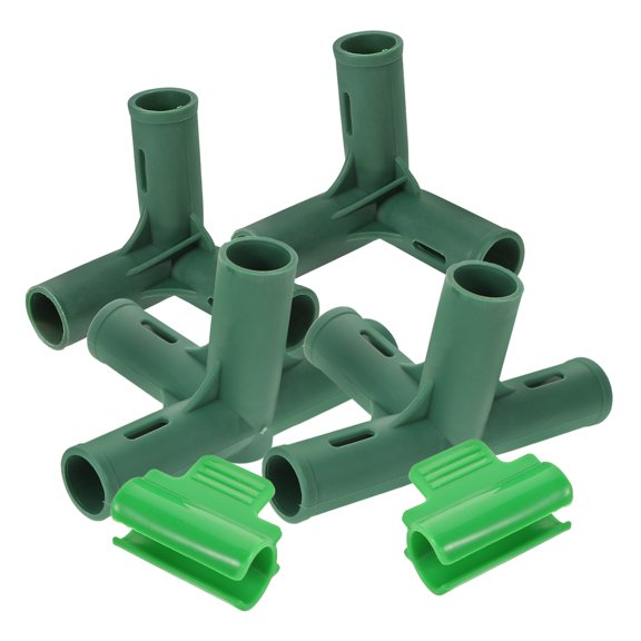 FUTUREORYY 1Set Greenhouse Connector Kit Plastic Four Way Converter Light Green for Gardening