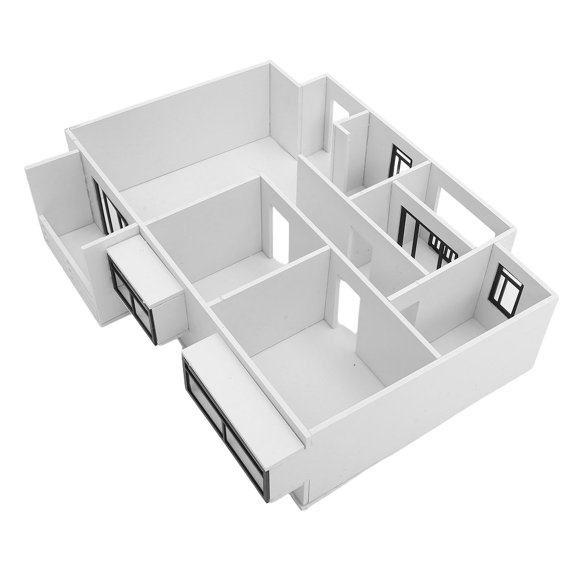 FUTUREORYY 1Set House Model Kit Multi Color Empty Layout Set for Detailed Architecture Model Project