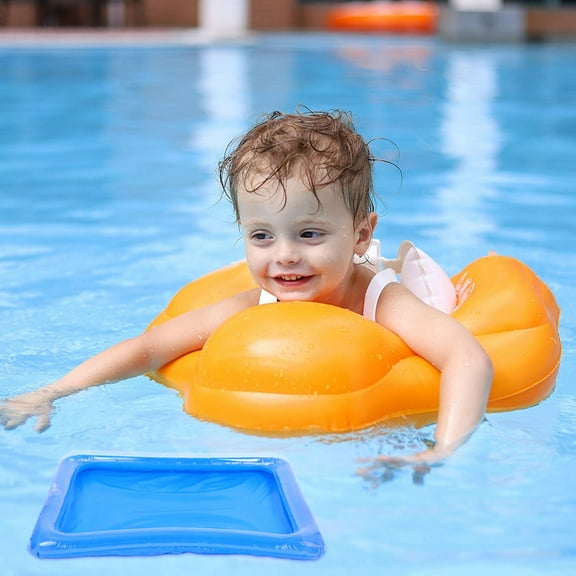 FUTUREORYY 1Set Inflatable Serving Tray Blue Rectangular Floating Tray for Pool Picnic Buffet