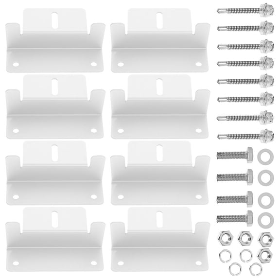 FUTUREORYY 1Set Lightweight Aluminum Alloy Solar Panel Rack Silver Easy to Install and Transport