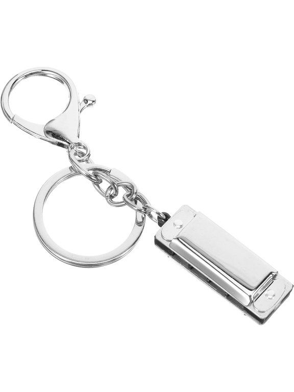 Mini Harmonica Keychain Set, Alloy & Stainless Steel Musical Gift for Men, Women, Kids, Portable and
