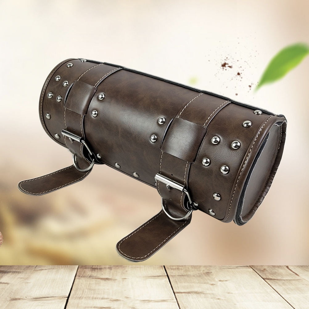 FUTUREORYY 1Set Motorcycle Handlebar Bag Brownish Green Waterproof Storage 31*13*13CM