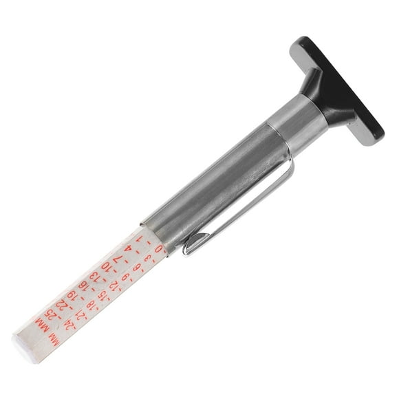 FUTUREORYY 1Set Silver Plastic Tire Tread Depth Gauge for Diy Projects and Various Vehicles