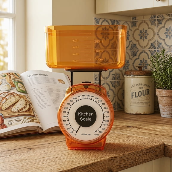 FUTUREORYY Portable Small Mechanical Kitchen Scale Set with Stable Hold, Ideal for Home Cooking and Culinary Enthusiasts