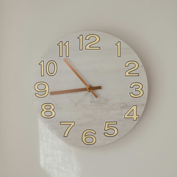 FUTUREORYY 1Set Yellow Glowing Arabic Numerals Kit for Wall Clock Replacement with Plastic Luminous Numbers