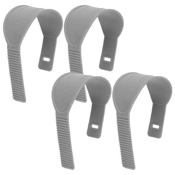 FUTUREORYY Cycling Pedal Straps Rubber Grey for Bicycles 2 Pairs 11.79X2.16X0.20in