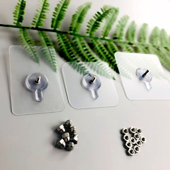 FUTUREORYY 20 Pcs Traceless Wall Hook Hanger Transparent Acrylic for Bedrooms