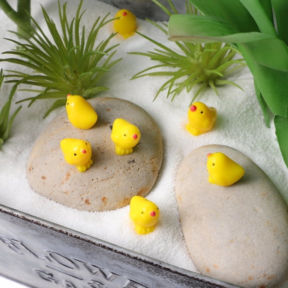 FUTUREORYY 200Pcs Tiny Chickens in Realistic Style for Home and Office Decor