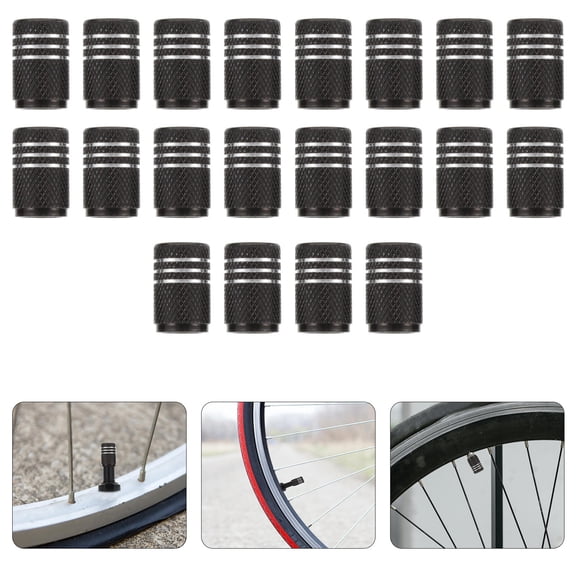 FUTUREORYY 20Pcs Simple Appearance Circular Tire Cap for Car Owners Valve Caps for Tubeless Tires