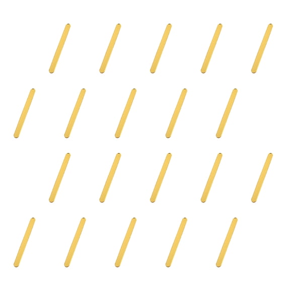 FUTUREORYY 20Pcs Reusable Golden Ice Cream Sticks for Crafting and Baking Decor