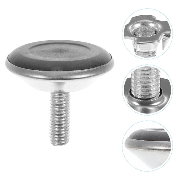 FUTUREORYY 20Sets Iron Adjustable Leveling Legs for Furniture Feet Silver Round Shape
