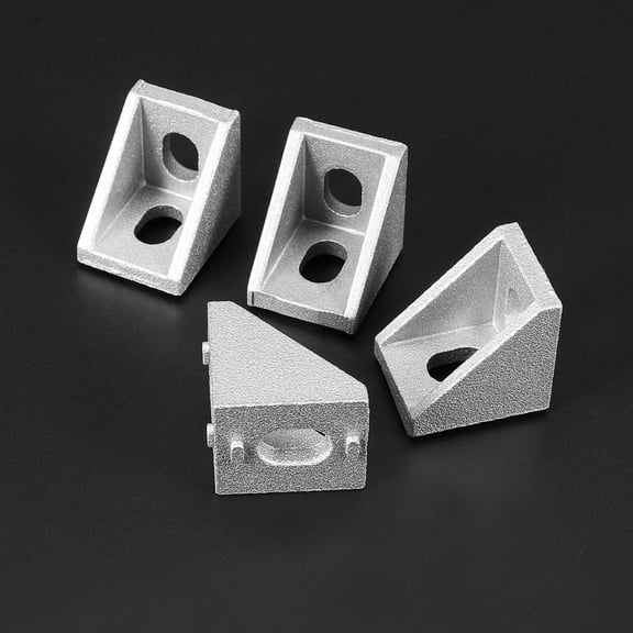 FUTUREORYY Aluminum Extrusion Bracket Corner Bracket Silver 25Pcs