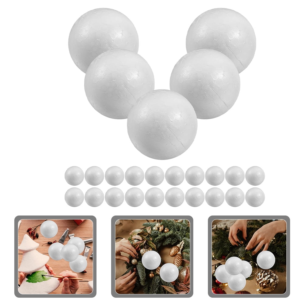 FUTUREORYY 25Pcs Foam Balls for Diy Crafts Model White Round 5In ...