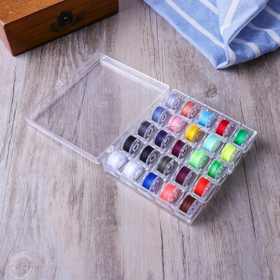 FUTUREORYY 25Pcs Sewing Machine Bobbins and Case for Home Sewing Projects