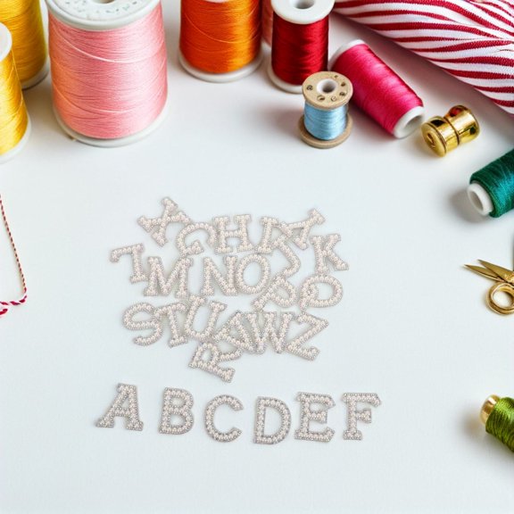 FUTUREORYY 26Pcs Self Adhesive Rhinestone Letter Patches Alphabet Stickers for DIY Clothes Accessories