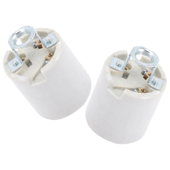 FUTUREORYY 2-Pack Ceramic Bulb Socket Lamp Holders with Easy Replacement, Ideal for Commercial and Industrial Lighting