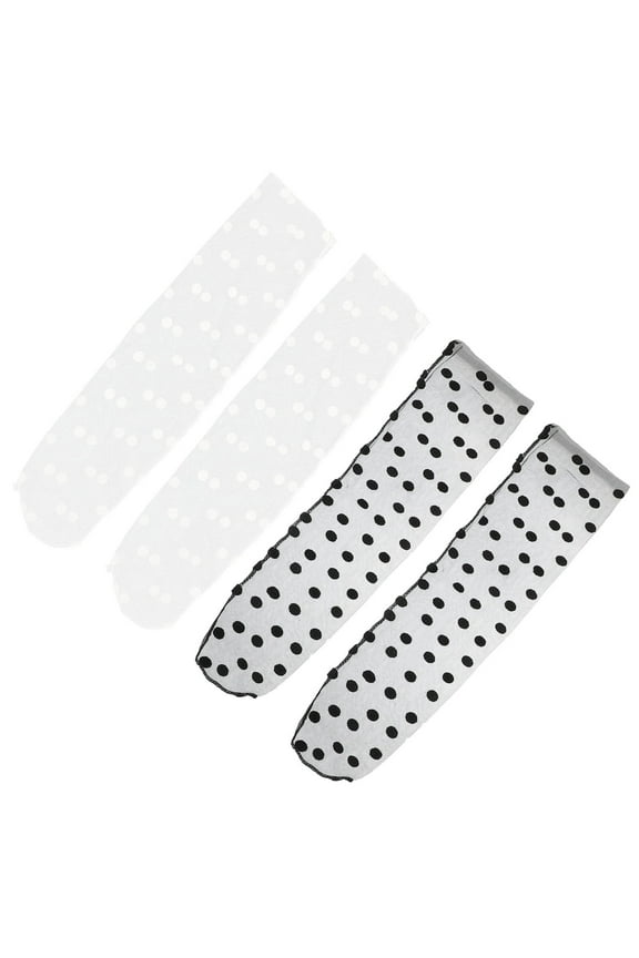 2Pairs Thin Socks For Women Mesh Tulle Style Calf Length Comfortable Breathable Cute Socks
