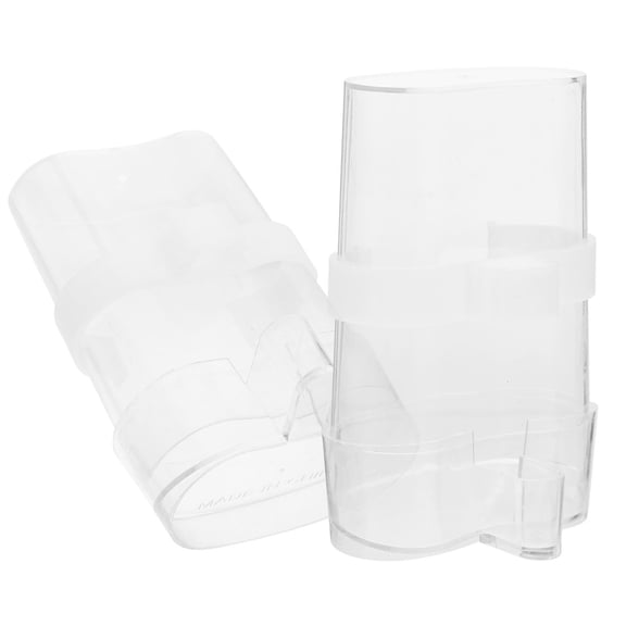 FUTUREORYY 2Pcs Birds Feeding Tool Transparent PVC Design for Bird Owners and Pet Lovers