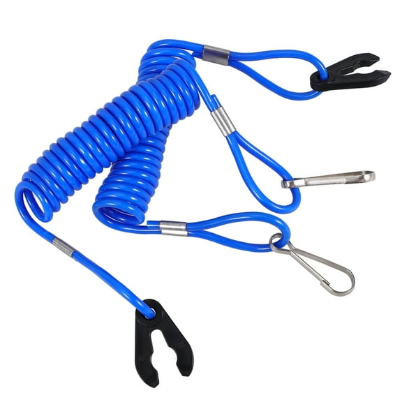 FUTUREORYY 2Pcs Boat Emergency Cord Blue Pull Rope for Fast Engine Shutoff on Boats