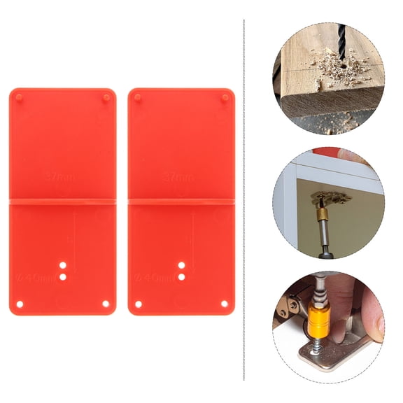 FUTUREORYY 2Pcs Compact Design Hinge Positioning Tools for Cabinet Doors DIY Tasks Hinge Hole Drilling Guide